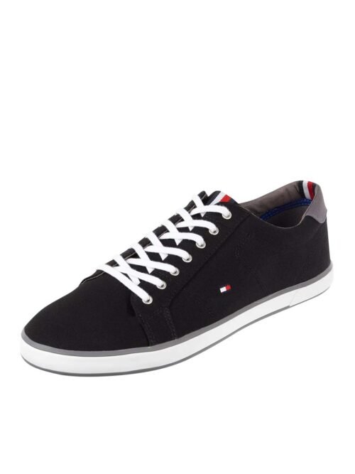 Loafers in black faux suede with snaffle detail